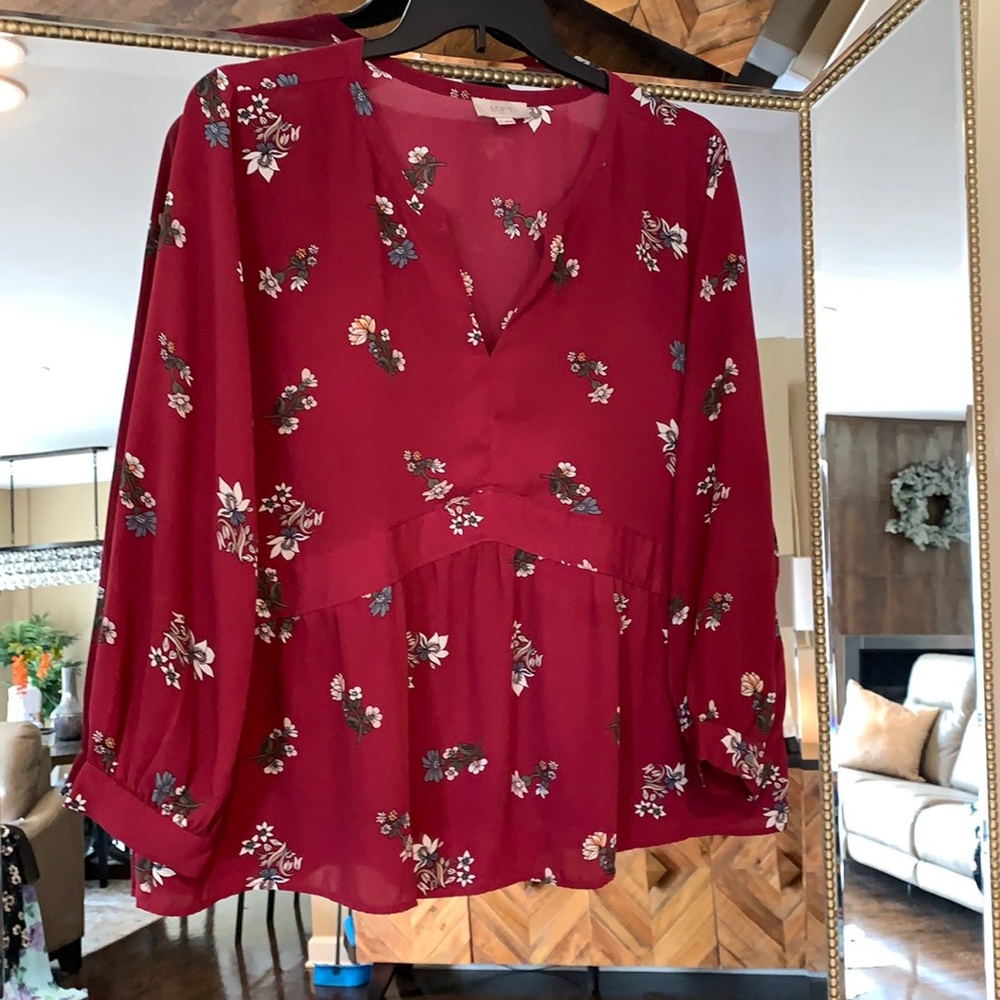 XL Floral LOFT Blouse